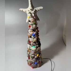 Seashell Holiday Tree with LED Lights